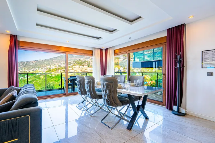 5+1 LUXURY VILLA WITH SEA AND CITY VIEW IN ALANYA BEKTAŞ