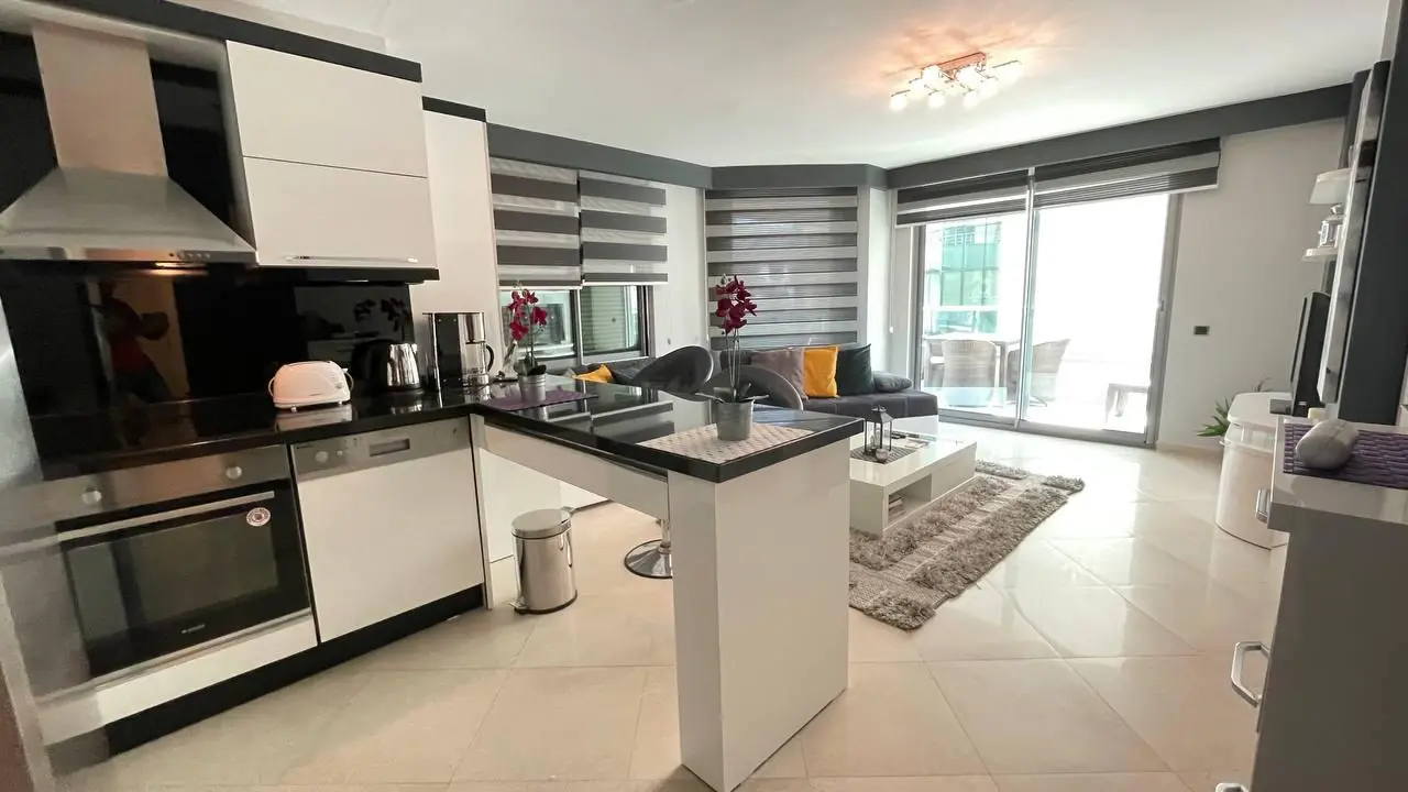 2+1 FURNISHED APARTMENT IN ALANYA OBA, 100 METERS FROM THE SEA