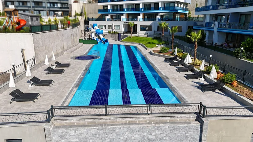  3+1 Flat with Magnificent Views in an Full Facility Site of Kargicak