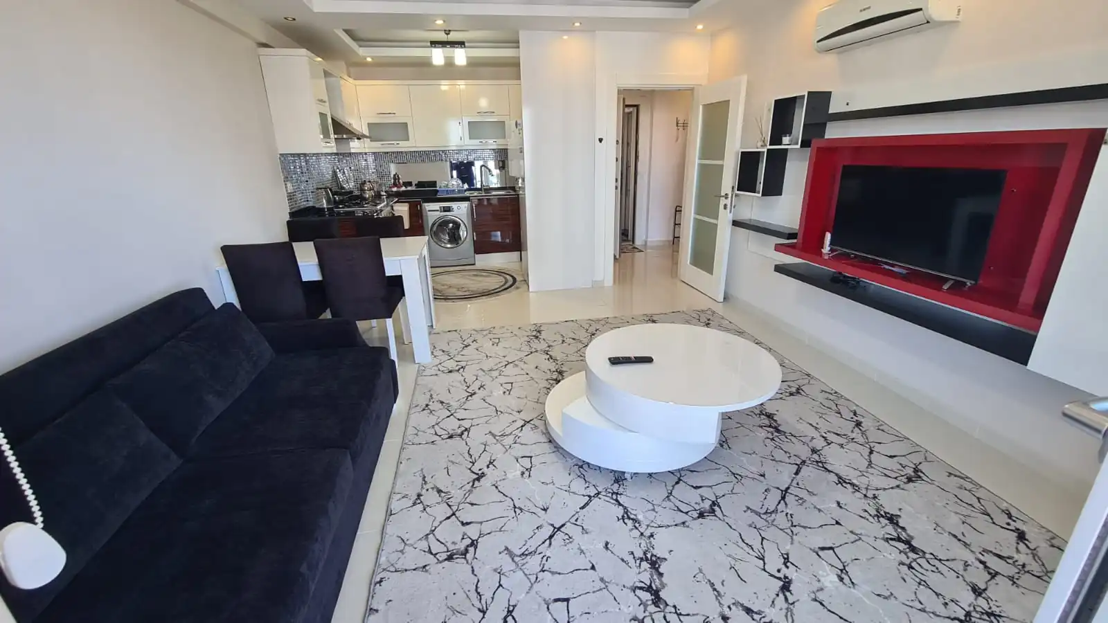 Furnished 1+1 Apartment with City View in Mahmutlar