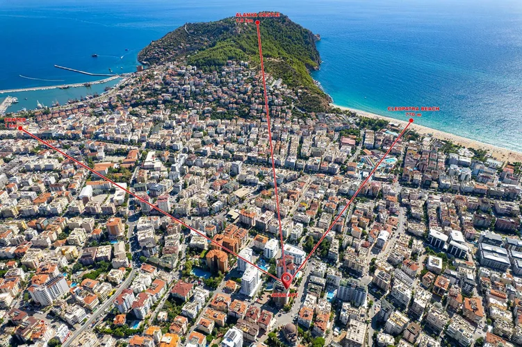 4+1 FURNISHED APARTMENT 700 METERS FROM ALANYA CLEOPATRA BEACH