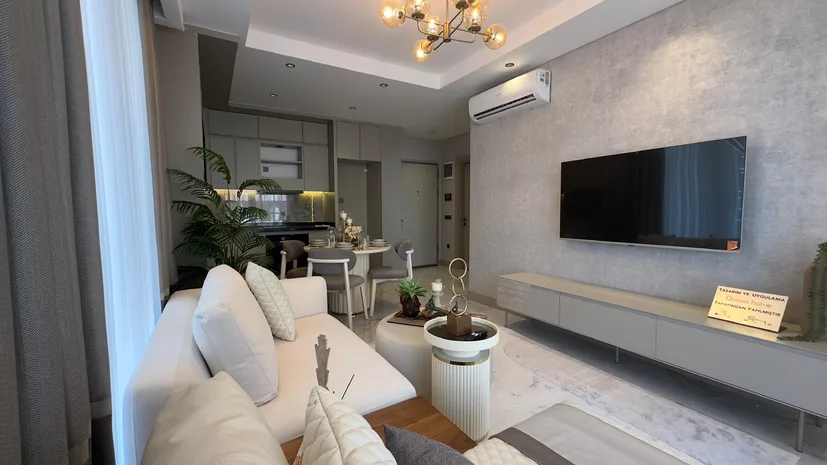 ONE OF THE BEST PROJECTS IN OBA, 1+1 FURNISHED APARTMENT FOR SALE