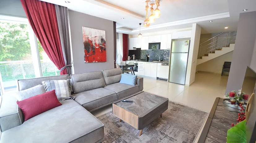 2+1 DUPLEX APARTMENT FOR SALE IN A GATED COMMUNITY IN ALANYA KESTEL.