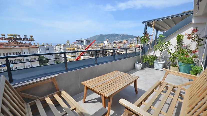 2+1 DUPLEX FURNISHED APARTMENT WITH CASTLE VIEW IN ALANYA