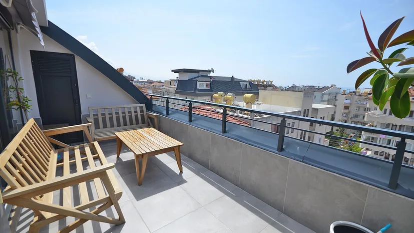 2+1 DUPLEX FURNISHED APARTMENT WITH CASTLE VIEW IN ALANYA