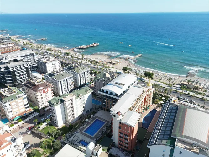 LUXURY FURNISHED 1+1 APARTMENT RIGHT ON THE BEACH IN TOSMUR, ALANYA.