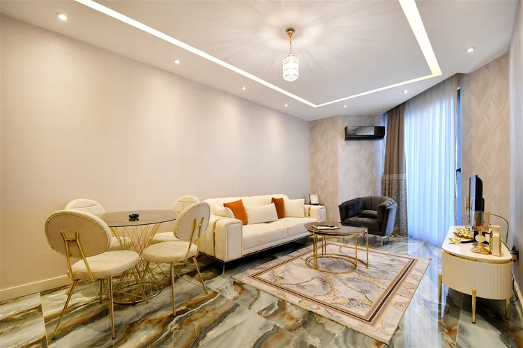 LUXURY FURNISHED 1+1 APARTMENT RIGHT ON THE BEACH IN TOSMUR, ALANYA.