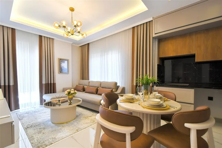 LUXURY FURNISHED 1+1 APARTMENT WITH FULL AMENITIES IN ALANYA OBA.