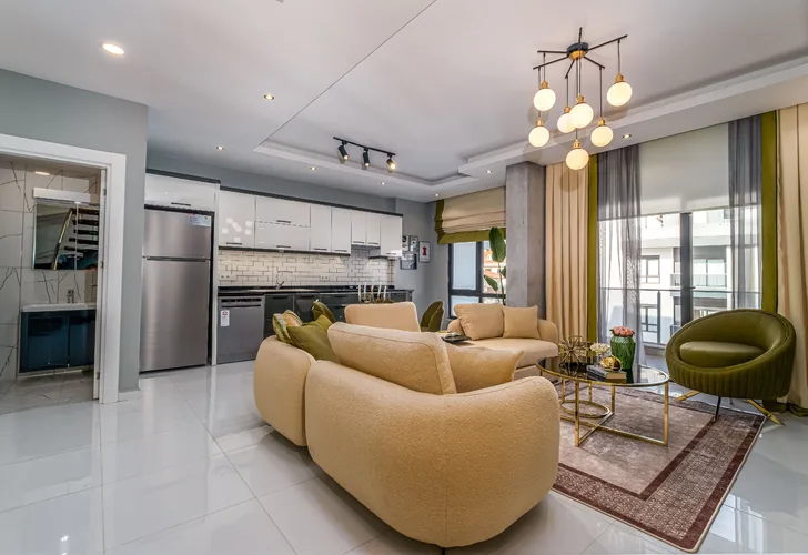 3+1 FULLY FURNISHED APARTMENT FOR SALE IN A GATED COMMUNITY IN ALANYA OBA