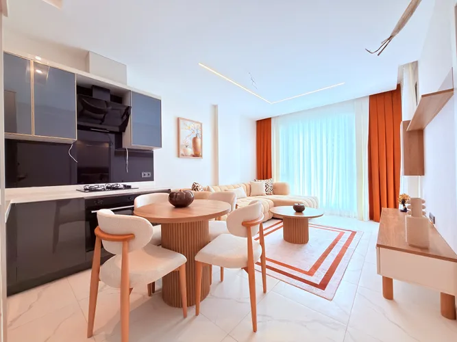 LUXURY FURNISHED 2+1 APARTMENT IN A RESIDENTIAL COMPLEX IN ALANYA KARGICAK