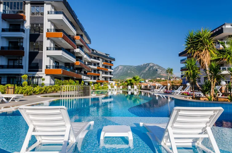 2+1 GARDEN DUPLEX APARTMENT WITH POOL VIEW IN ALANYA OBA