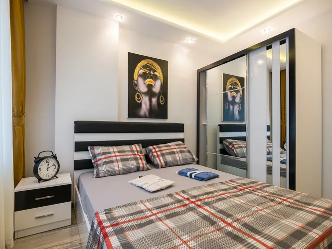 FURNISHED 1+1 APARTMENT WITH MOUNTAIN VIEW IN ALANYA CENTER