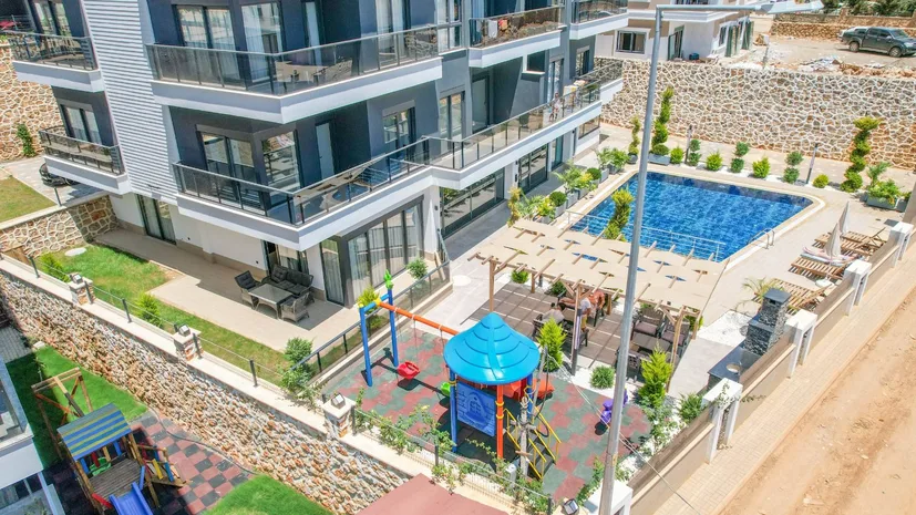 LUXURY FURNISHED 2+1 GARDEN DUPLEX APARTMENT IN ALANYA OBA
