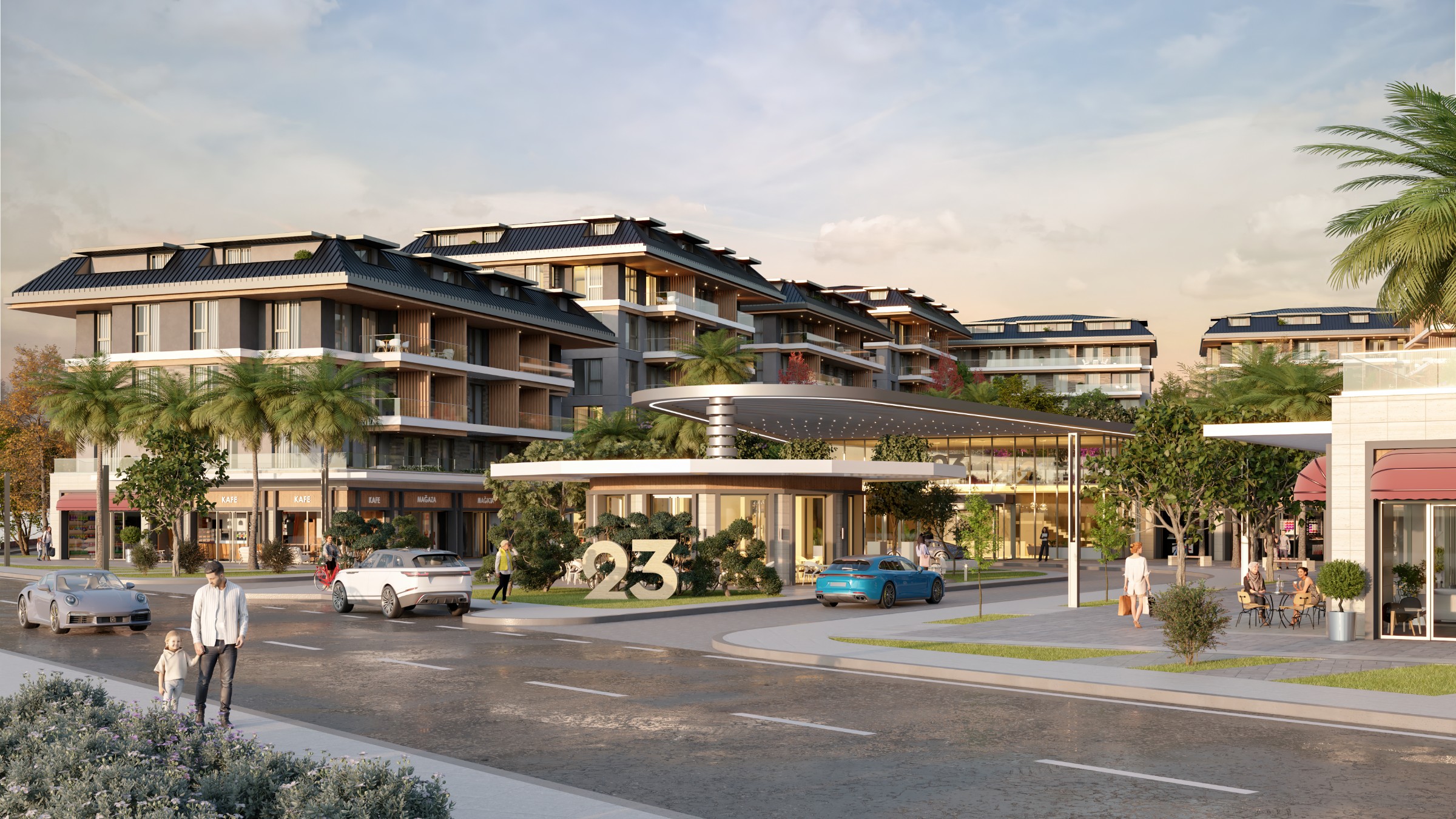 Apartments in 23 Square Residence in Alanya, Oba 
