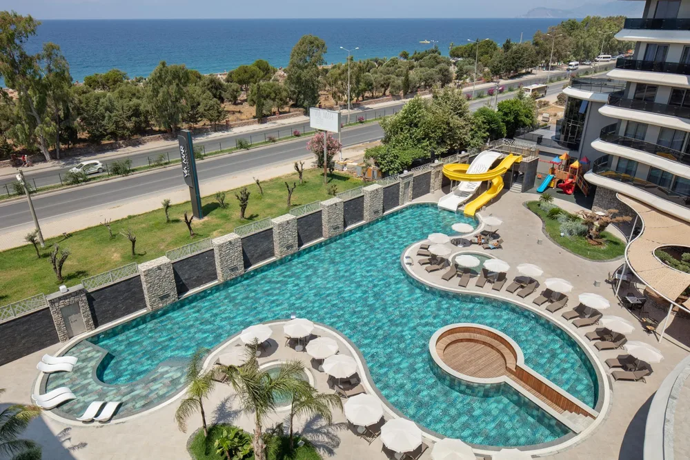 Квартира с частным садом в Via Mar Residence, Аланья Exterior - 5