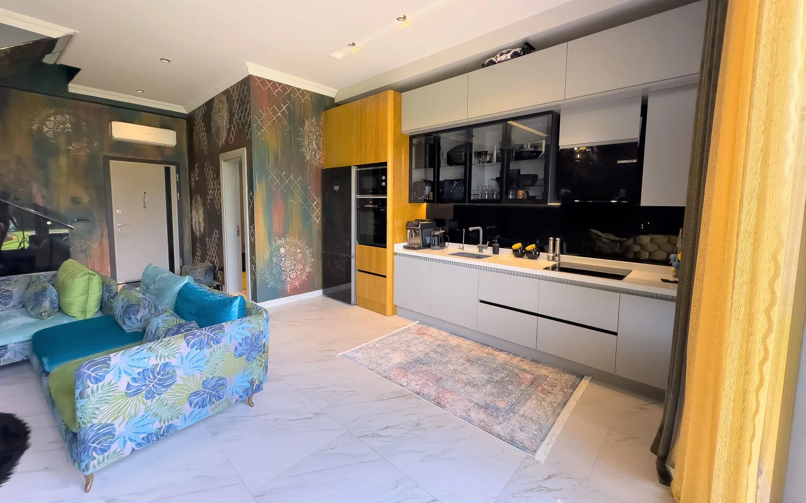 Квартира с частным садом в Via Mar Residence, Аланья Interior - 13