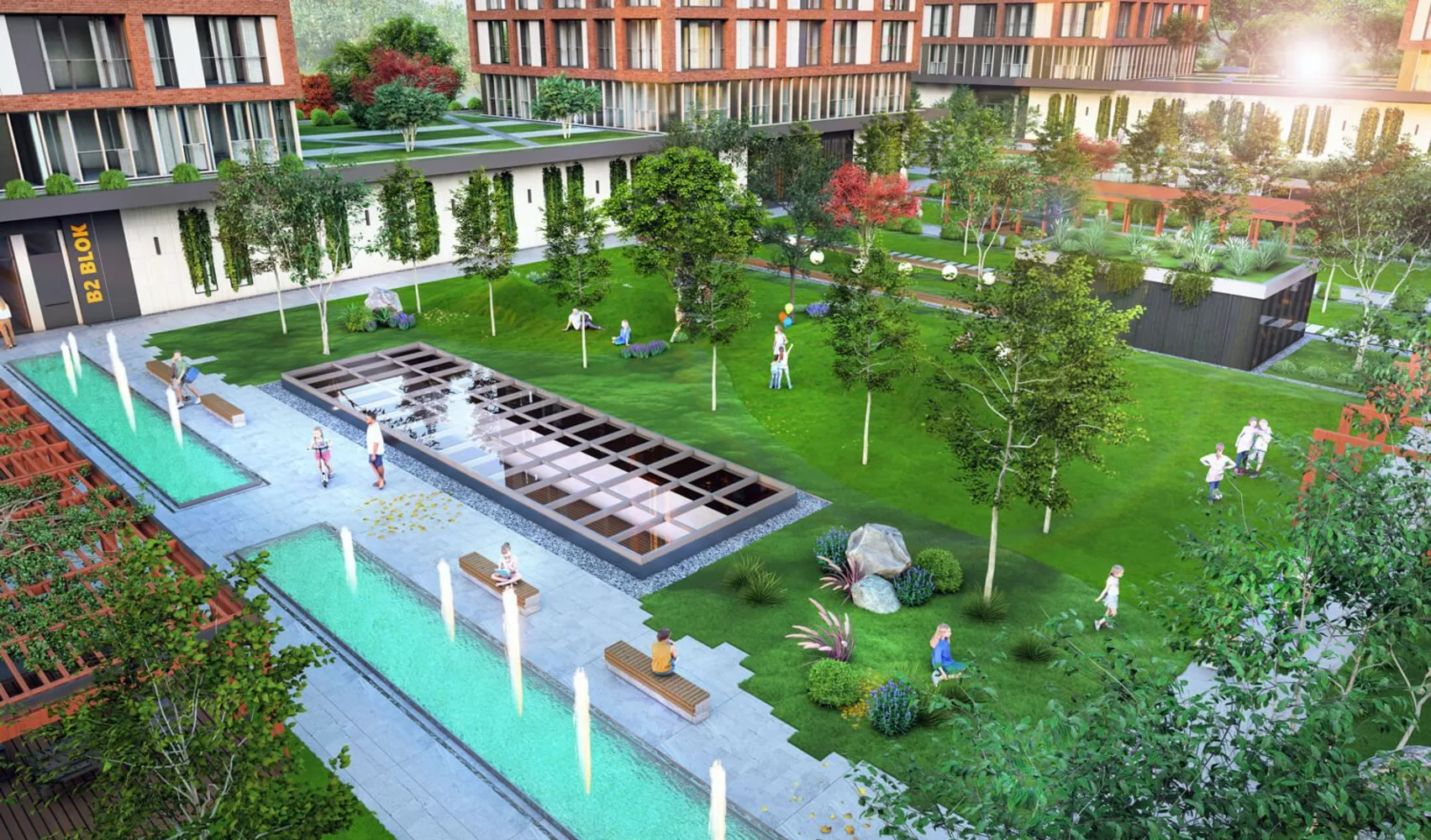 Apartments in Elite Erenkoy, One of Istanbul’s Project with the Largest Green Areas Exterior - 17