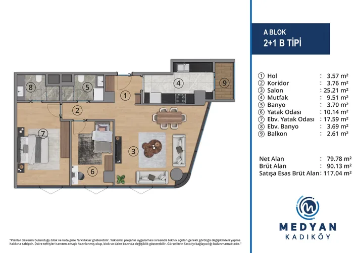 New İstanbul Apartments in Meydan Kadıkoy, İstanbul Plan - 19