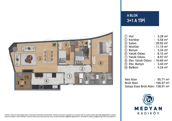 New İstanbul Apartments in Meydan Kadıkoy, İstanbul Plan - 20
