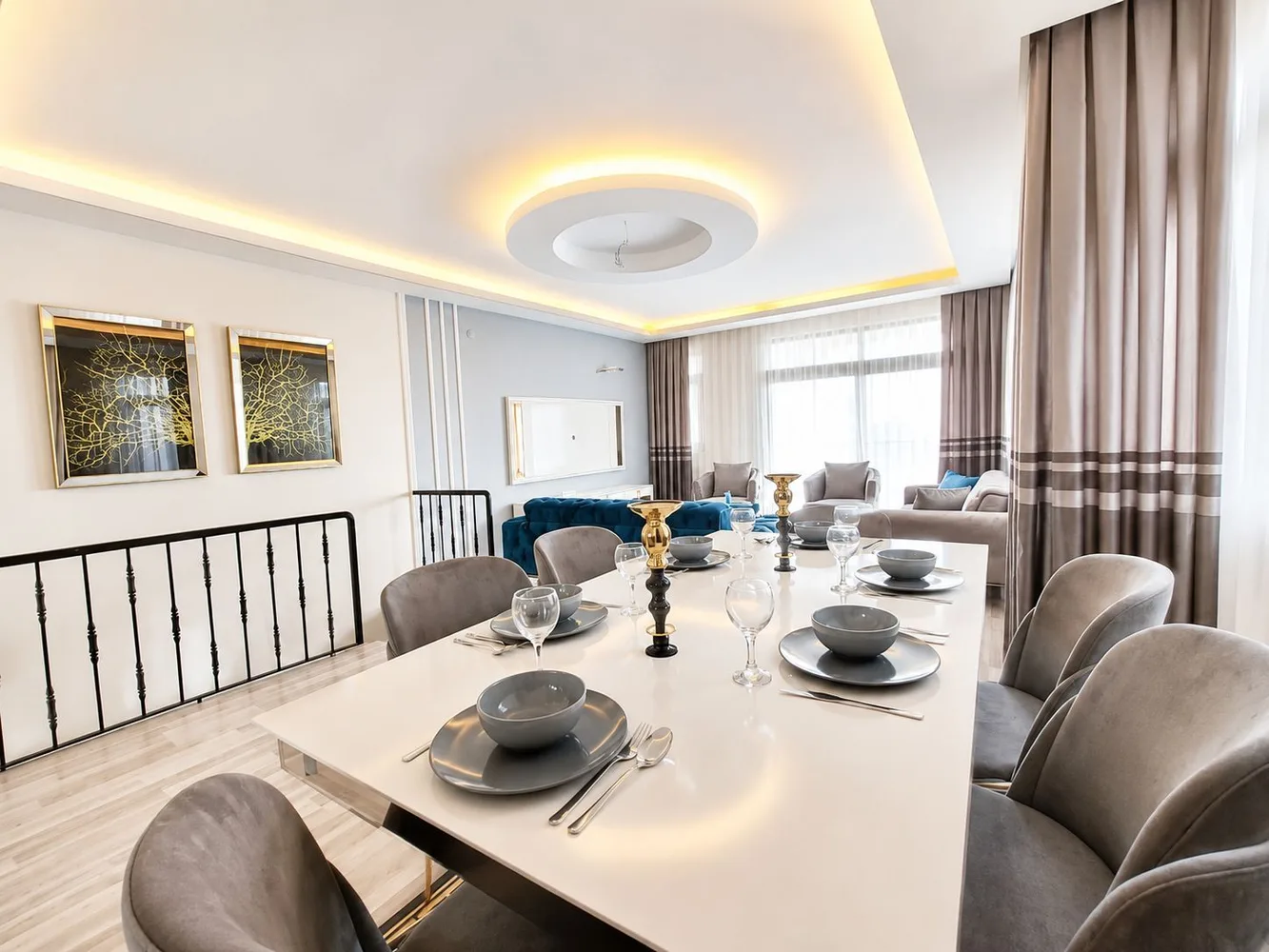 Стильная меблированная квартира в Alkom 8 в Махмутларе, Аланья Interior - 1