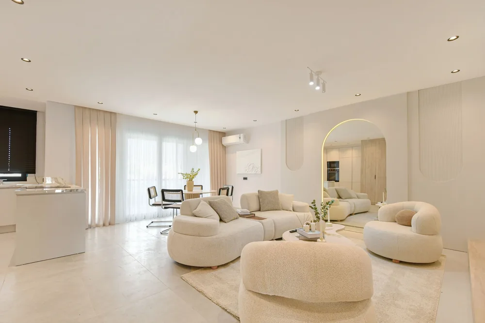 Светлая и стильная квартира рядом с пляжем в Riverside Resort, Тосмур, Аланья Interior - 3