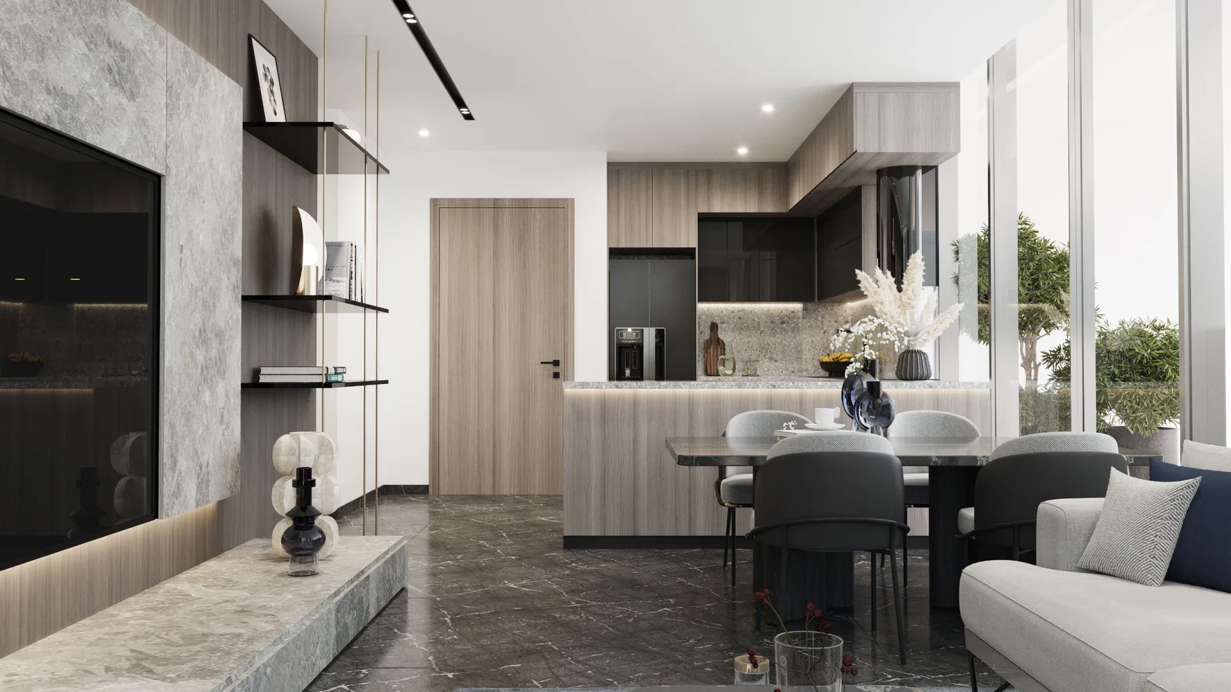 Apartment with a Private Pool in Mykanos Signature Dubai Interior - 13