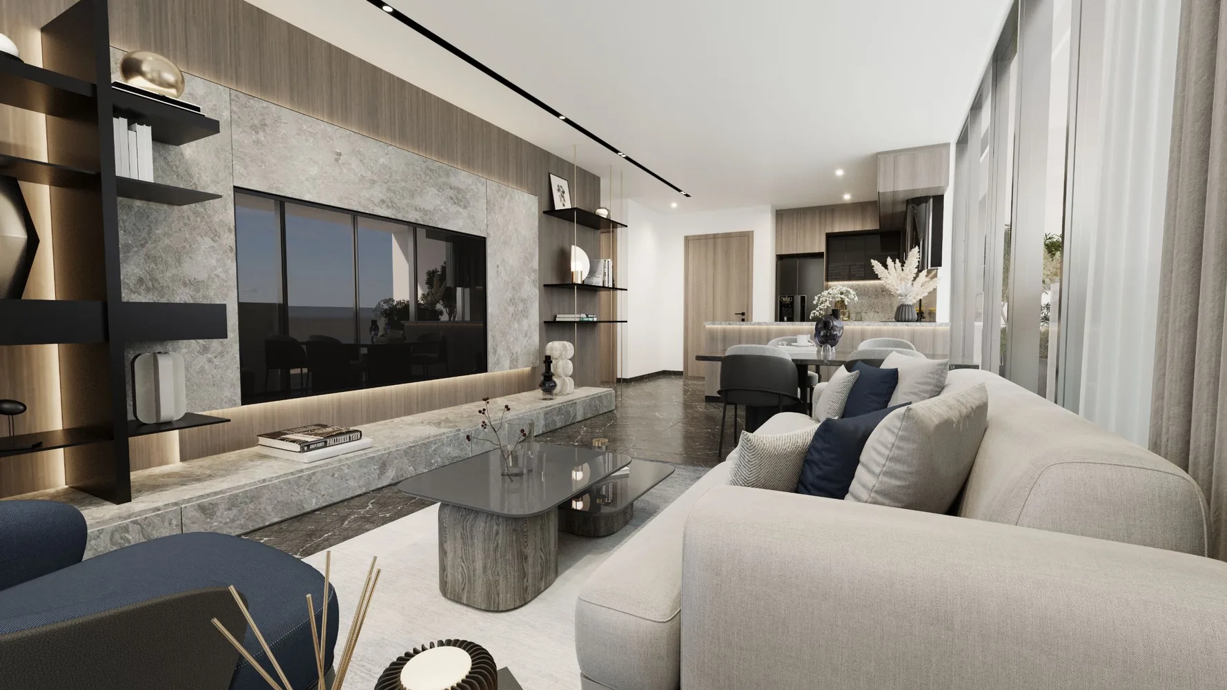 Apartment with a Private Pool in Mykanos Signature Dubai Interior - 18
