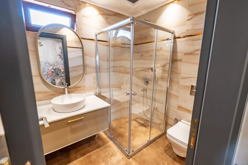 Вилла из камня с видом на море и частным бассейном в Аланье Interior - 15
