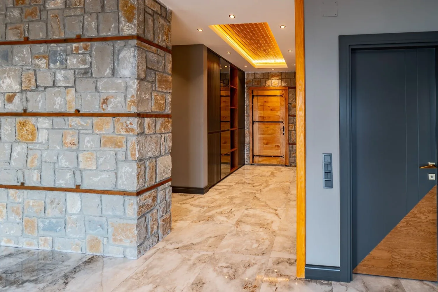 Вилла из камня с видом на море и частным бассейном в Аланье Interior - 20