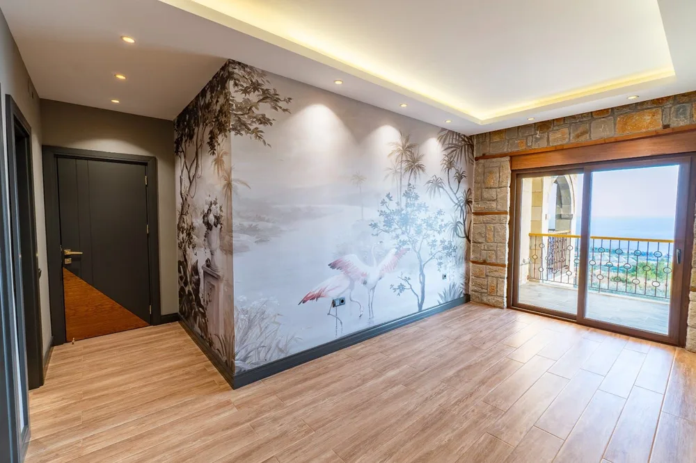 Вилла из камня с видом на море и частным бассейном в Аланье Interior - 28