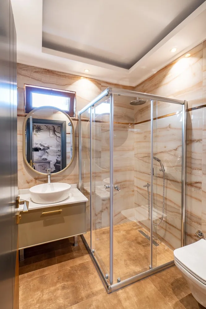 Вилла из камня с видом на море и частным бассейном в Аланье Interior - 29