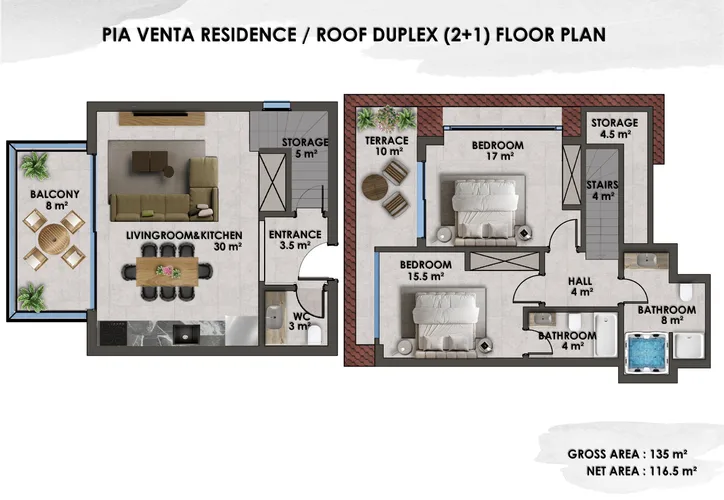 Квартиры на продажу в Pia Venta Residence, Кестель, Аланья Plan - 19