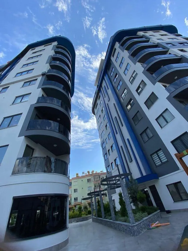 Квартира в центре Аланьи рядом с пляжем Клеопатры в Twin Towers Exterior - 18