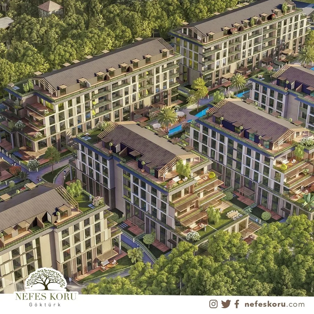 Элитные квартиры в престижном районе Эюп, Стамбул, Nefes Koru Göktürk Exterior - 9