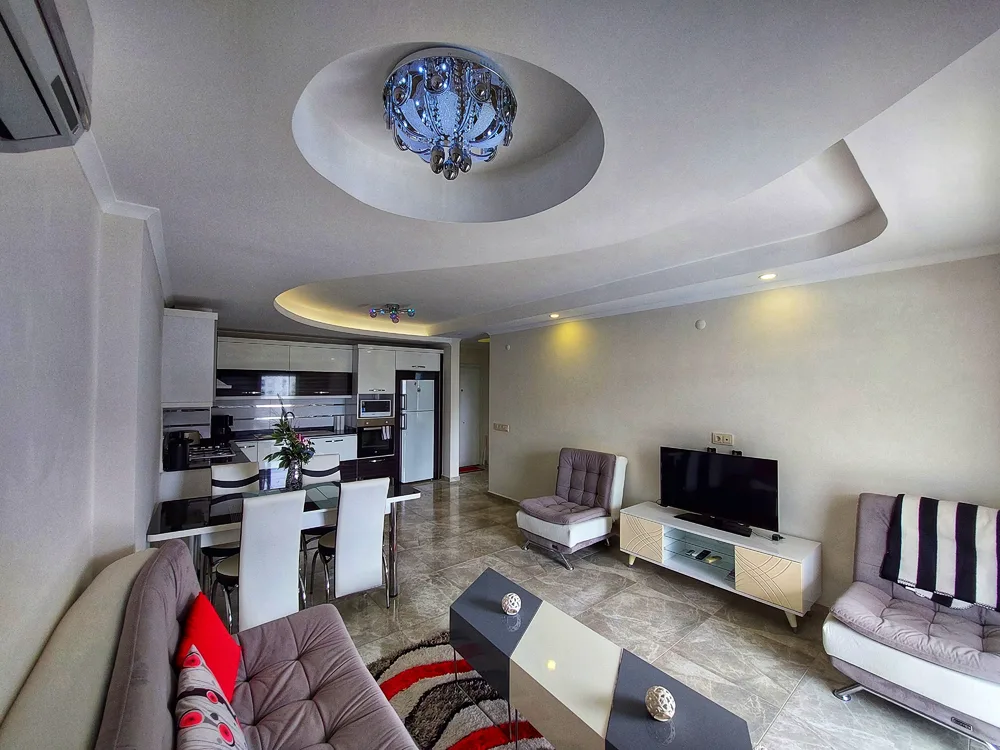 Меблированная квартира с видом на бассейн в комплексе Another World, Аланья Interior - 8