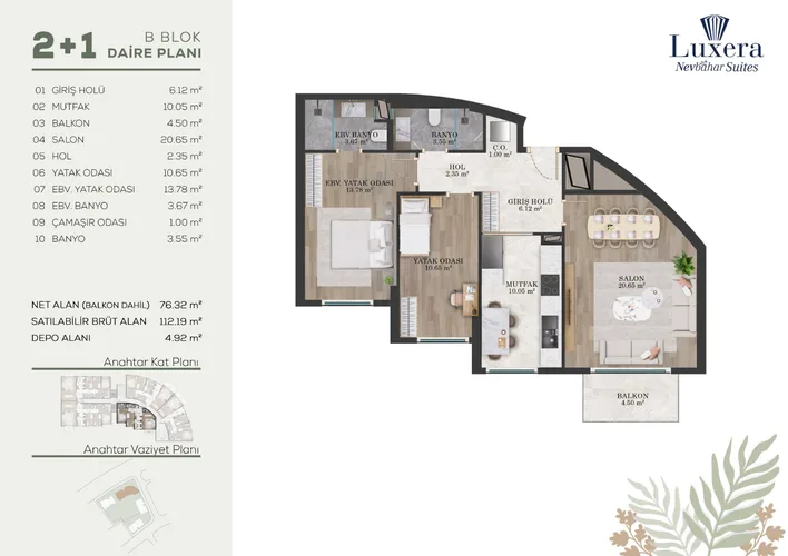 Apartments for Sale in Nevbahar Suites,Istanbul with Payment Plans Plan - 9