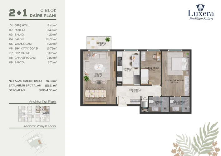 Apartments for Sale in Nevbahar Suites,Istanbul with Payment Plans Plan - 13