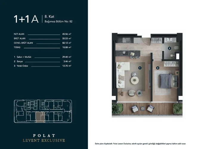 Элитные апартаменты на продажу в Левенте, Стамбул - Polat Levent Exclusive Plan - 20