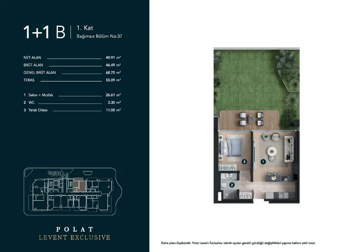 Элитные апартаменты на продажу в Левенте, Стамбул - Polat Levent Exclusive Plan - 21