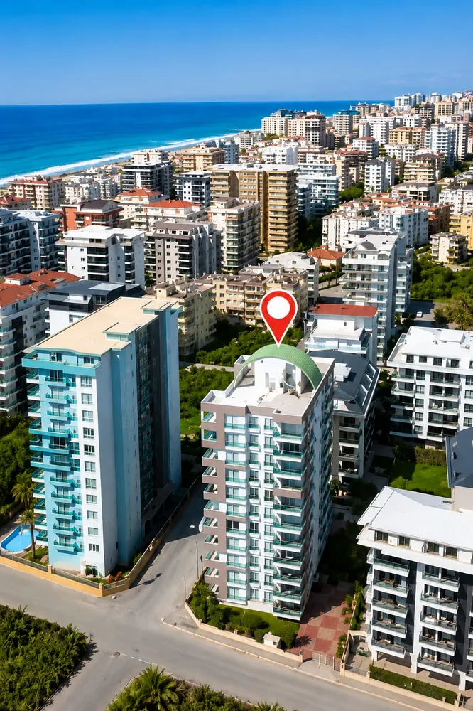 Квартира рядом с пляжем в Bay 3 Residence, Махмутлар, Аланья Exterior - 3