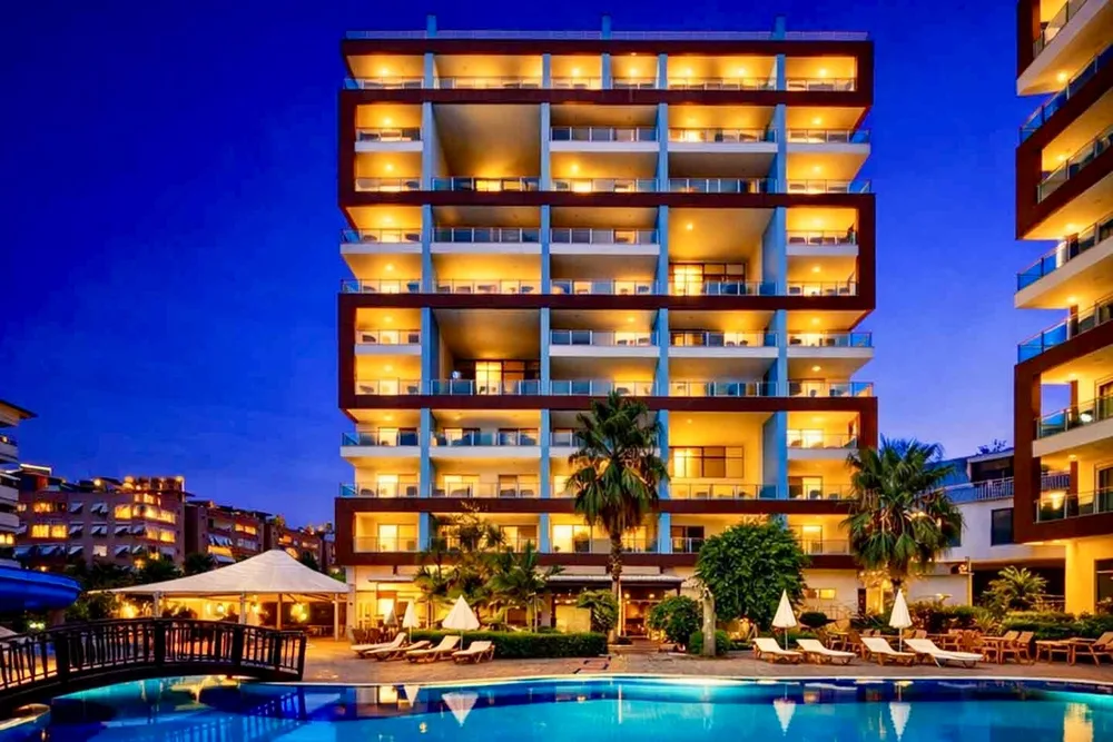 Меблированная квартира в комплексе Crystal Towers, Аланья Exterior - 24