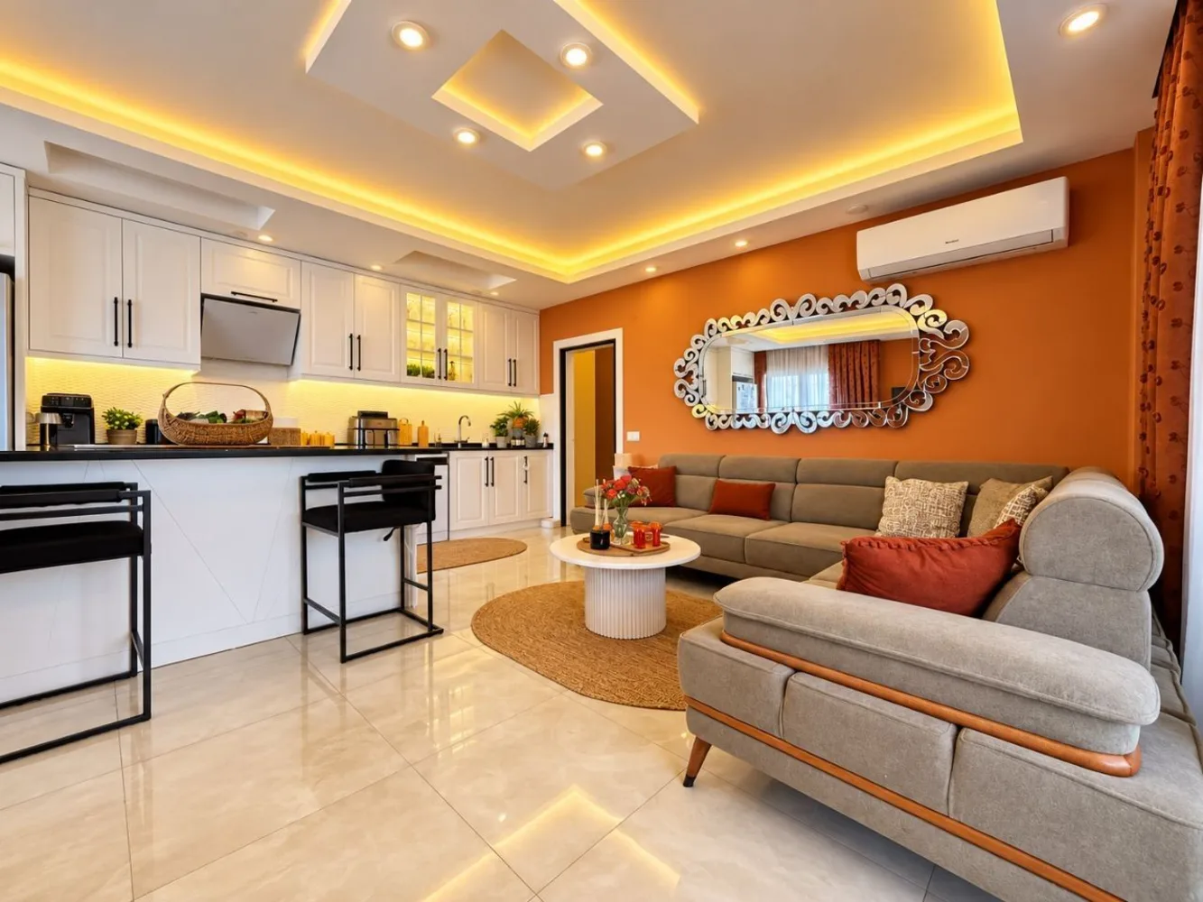 Квартира с 2 спальнями на продажу недалеко от моря в Кестеле, Аланья Interior - 8