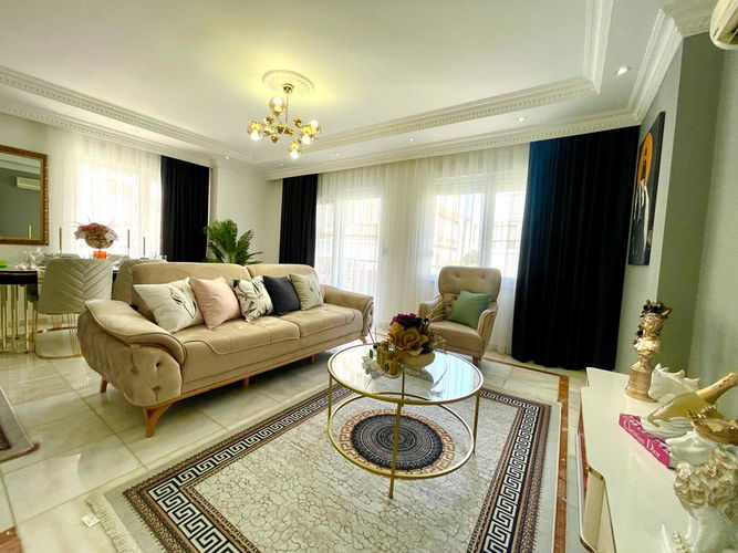 Turnkey 3 Room Apartment For Sale in Obagöl, Alanya - 500m to Beach! Interior - 1