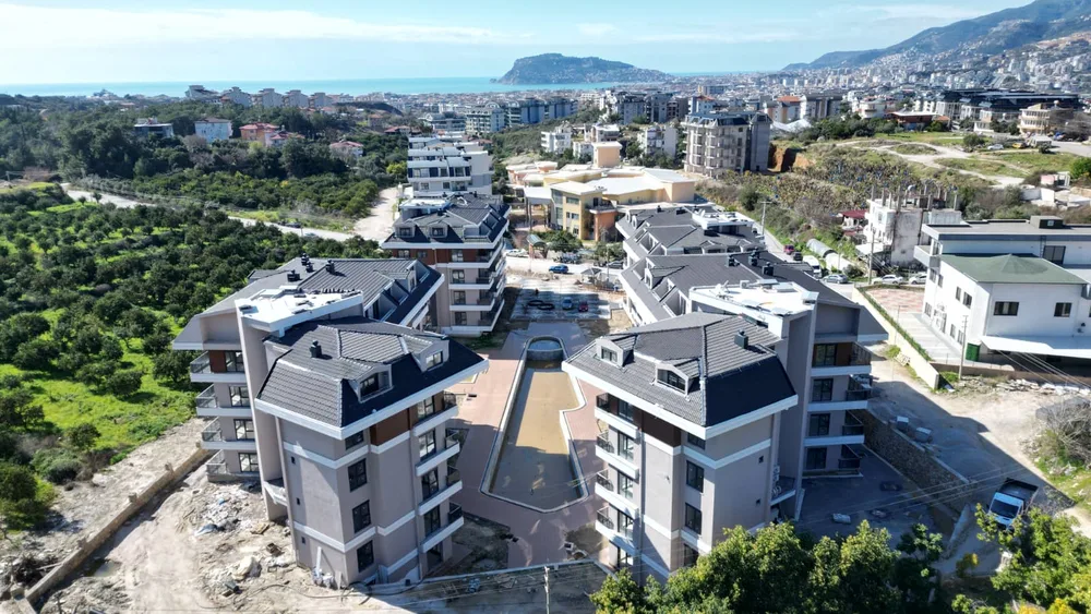 Apartments for Sale in Oba, Alanya with Pool at Aina Garden