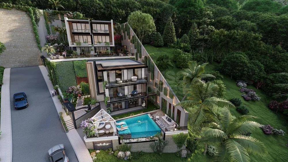 NOVA HİLL HOUSE New Project in Alanya, Tepe wiyh 3 Villas 3+1, 4+1 with a sea view