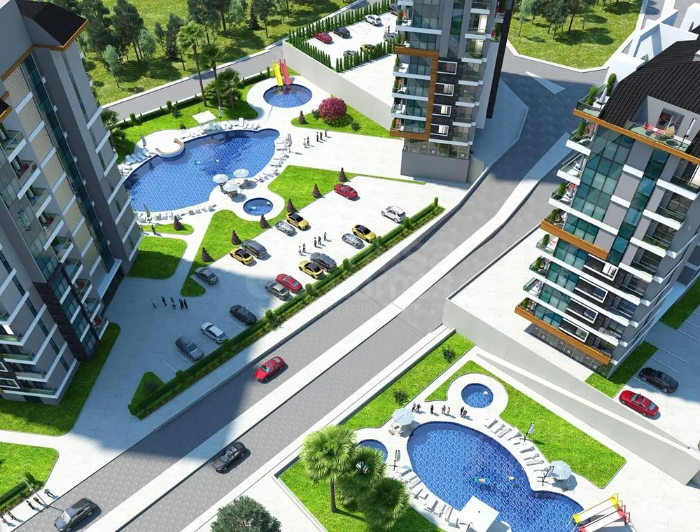 ARMANI TOWERS New Project in Alanya, Kestel with 1+1, 2+1 apartments and 2+1, 3+1, 4+1, 5+1 duplexes