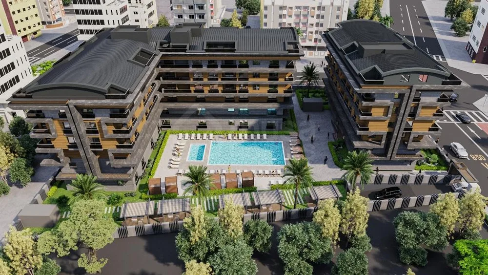 GREEN VİEW RESİDENCE New Project in Antalya, Konyaalti with 1+1, 2+1 apartments and 2+1, 3+1, 4+1 duplexes