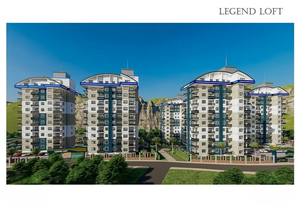 LEGEND LOFT The Project in Avsallar with 1+1 apartments and 2+1, 3+1, 4+1, 5+1 duplexes