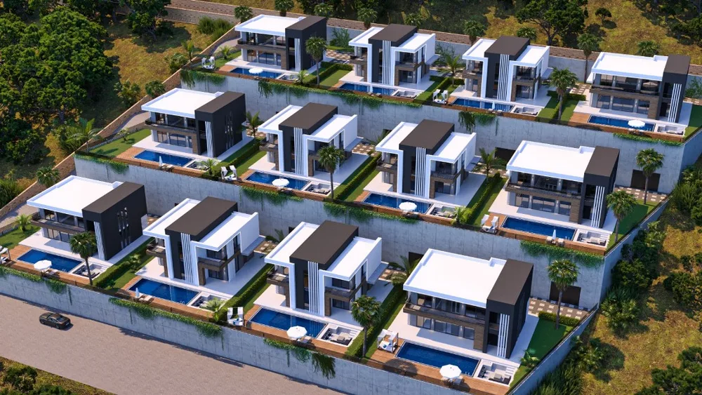 ÖZDENCE SEA VIEW VILLAS New Project with 4+1 villas suitable for Citizenship in Kargicak id1550