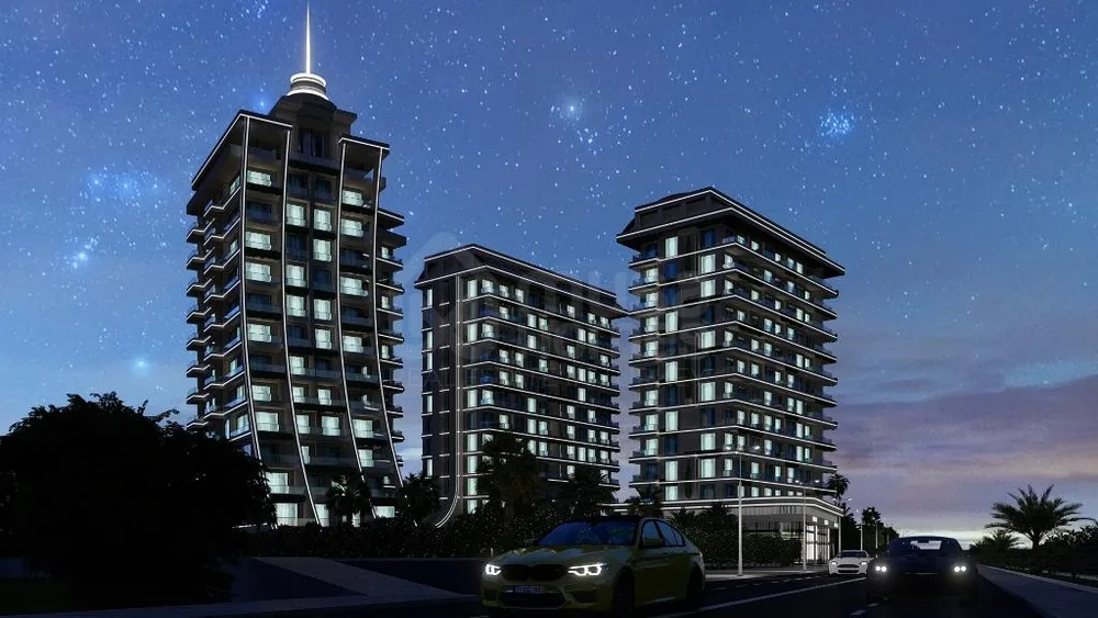 GREEN OCEAN New Project with 1+1, 2+1 and 3+1 apartments in Mahmutlar